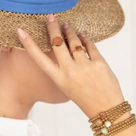 MY BENDEL | Gouden armband met Gold Sand Stone edelsteen