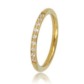 MY BENDEL | Gouden ring met zirkonia stenen