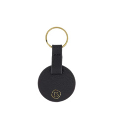 ZUSSS | Ronde sleutelhanger hartje - Zwart/goud