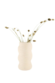 ZUSSS | Keramieken vaas asymmetrisch - Off white