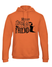 Halloween Hoodie met tekst *Hello Darkness