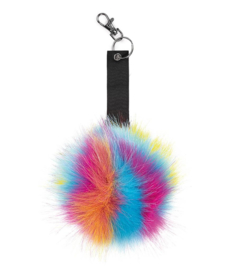 Fur pop pom keyring (sleutelhanger)