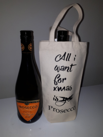 fles geschenk tas met opdruk ``KERST EDITIE``