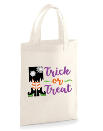 Halloween trick or treat tas 19x25cm  Div. prints