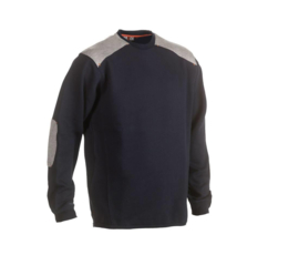 Sweater met versterkte schouder- en elleboogstukken