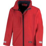 Result Junior classic softshell 3 laags jacket , Rood