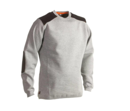 Sweater met versterkte schouder- en elleboogstukken