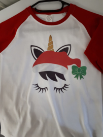 Kerst Kinder longsleeve (Eenhoorn)