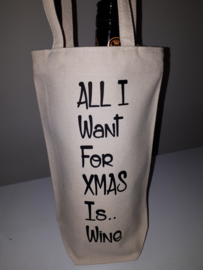 fles geschenk tas met opdruk ``KERST EDITIE``