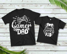 Vader & Kind bijpassend shirt Gamer *Set
