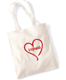 #vrijheid katoenen tas