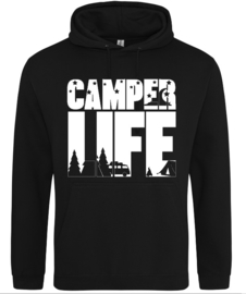 Hoodie met tekst "Camper life"