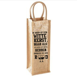Jute bottle bag (wijnfles geschenken tas)