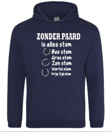 Hoodie (alles stom) Paard #kindermaat