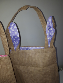 jute Paas tas polka dot