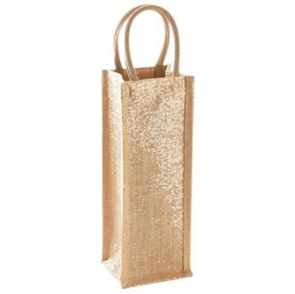 Jute bottle bag (wijnfles geschenken tas)