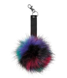 Fur pop pom keyring (sleutelhanger)