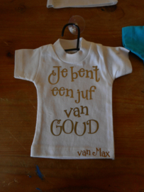 Mini shirt juf-meester Div. prints