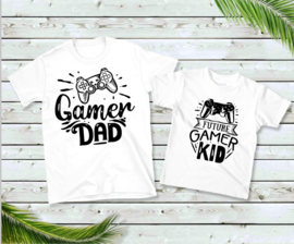 Vader & Kind bijpassend shirt Gamer *Set