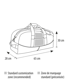 Tweekleurige multifunctionele reistas/sporttas 54.6 L