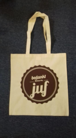 Katoenen tas juf meester cadeau in div. prints