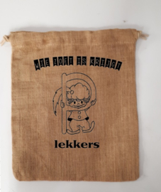 Jute zakjes  met opdruk (3 maten)