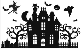 Statische raamfolie Halloween editie div. prints