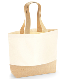 Jute base canvas shopper