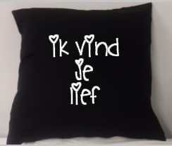 kussen met opdruk 40x40