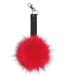 Fur pop pom keyring (sleutelhanger)