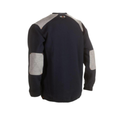 Sweater met versterkte schouder- en elleboogstukken