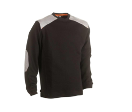 Sweater met versterkte schouder- en elleboogstukken