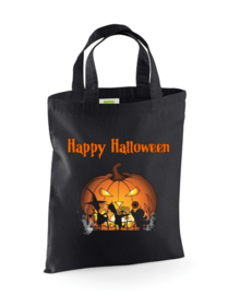 Halloween trick or treat tas 19x25cm  Div. prints