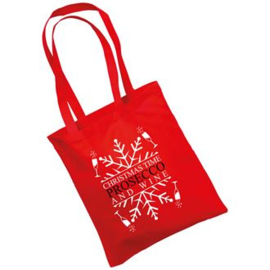 katoenen tas met opdruk ``kerst editie``