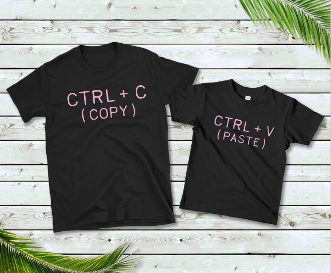 Moeder  Kind shirt CTRL+C & CTRL+V