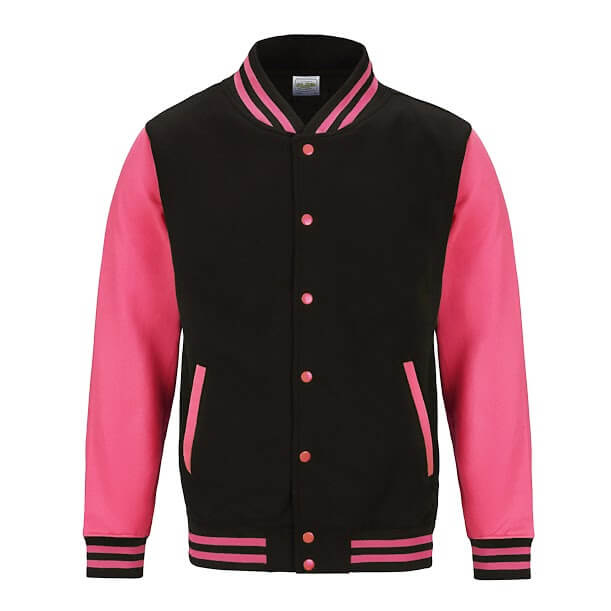 Varsity jacket Neon roze
