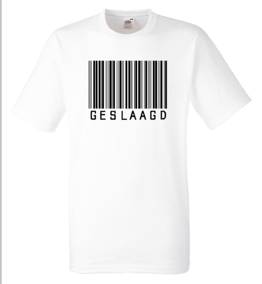 Shirt GESLAAGD streepjescode
