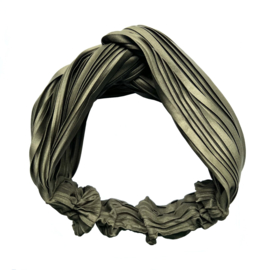 Haarband Plissé Olive Green