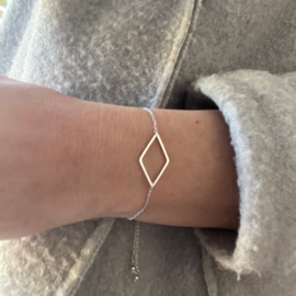 Armband Diamond Square Goud / Zilver