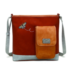 Hi-di-hi Tas Quack Red Orange Light Grey