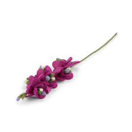 Sjaal Met Verhaal Ridderspoor Vilt Fuchsia
