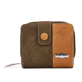 Hi-di-hi Portemonnee Little Magpie Moss Green Cognac