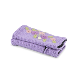 Sjaal Met Verhaal Handwarmers Flowers Lila