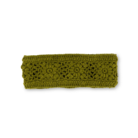 Sjaal Met Verhaal Haarband Granny Square Legergroen