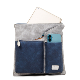 Hi-di-hi Tas King Shopper Grey Navy Blue