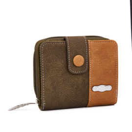 Hi-di-hi Portemonnee Little Magpie Moss Green Cognac