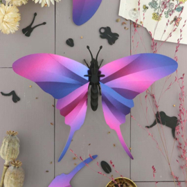 DIY 3D Swordtail Vlinder Glossy Purple