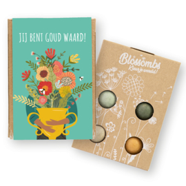 Blossombs Bloembommetjes Jij Bent Goud Waard Gift Box Mini