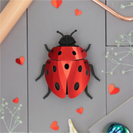 Assembli DIY 3D Lieveheersbeestje Ruby Red Metallic
