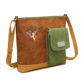 Hi-di-hi Tas Quack Cognac Green